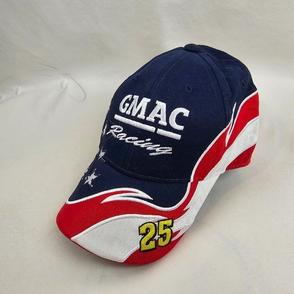 Nascar GMAC Racing #25 Casey Mears Hat Red Blue Patriotic America Hook Loop